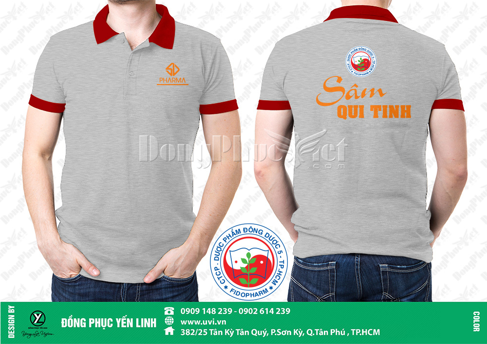 Áo thun đồng phục xám 2